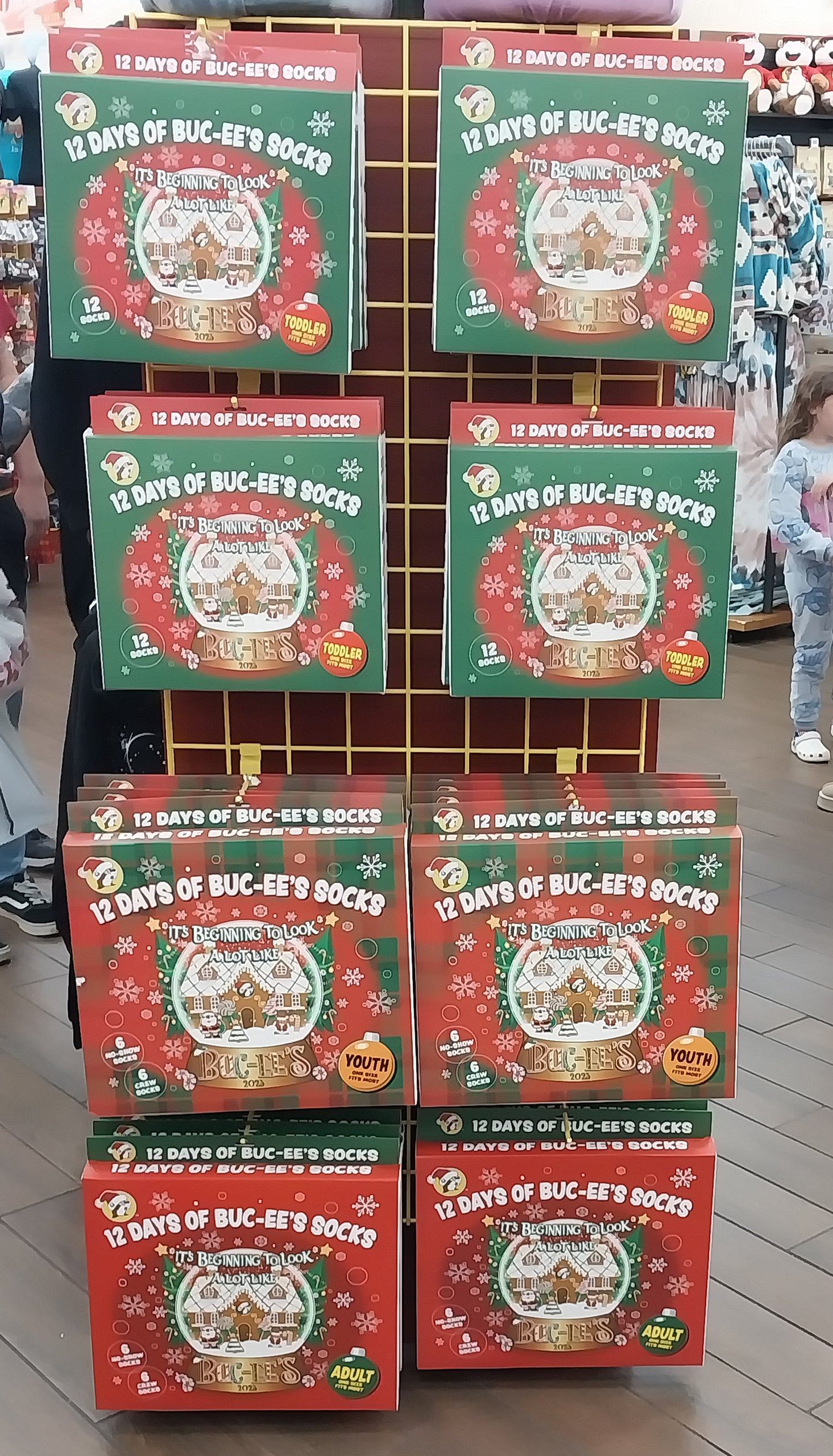 Buc-ee’s Limited Edition 12 Days of Holiday Advent Socks