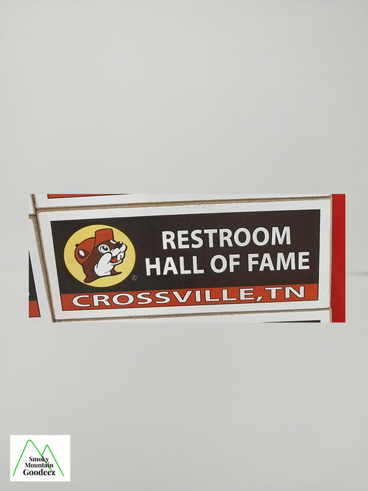 Buc-ee's Magnet Billboard Sign - "Restroom Hall of Fame Crossville, TN" - 1 of 6 Varieties