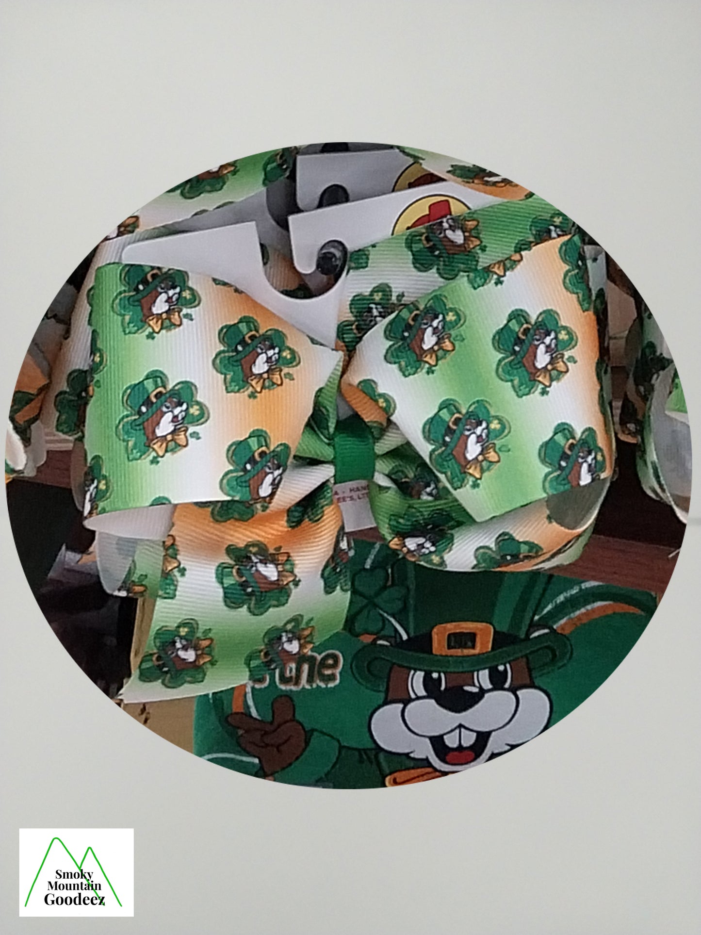 Buc-ee's St. Patrick's Day Large Hair Bow