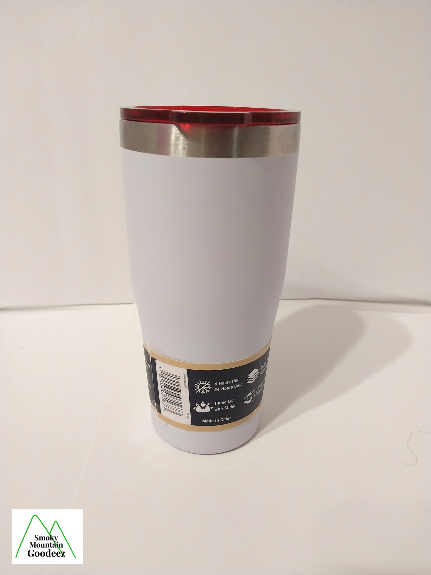 Buc-ee's Cool White 20 or 30 oz. Insulated Tumbler with Red Lid