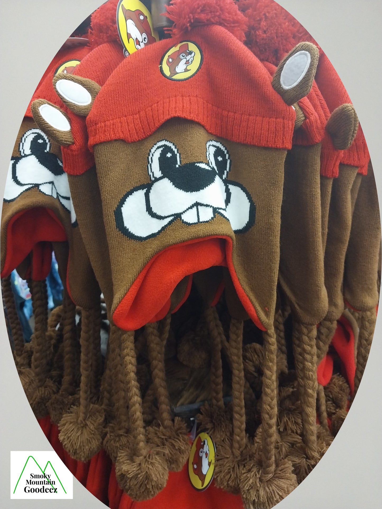 Buc-ee's Ear Cover Tie Closed Hat
