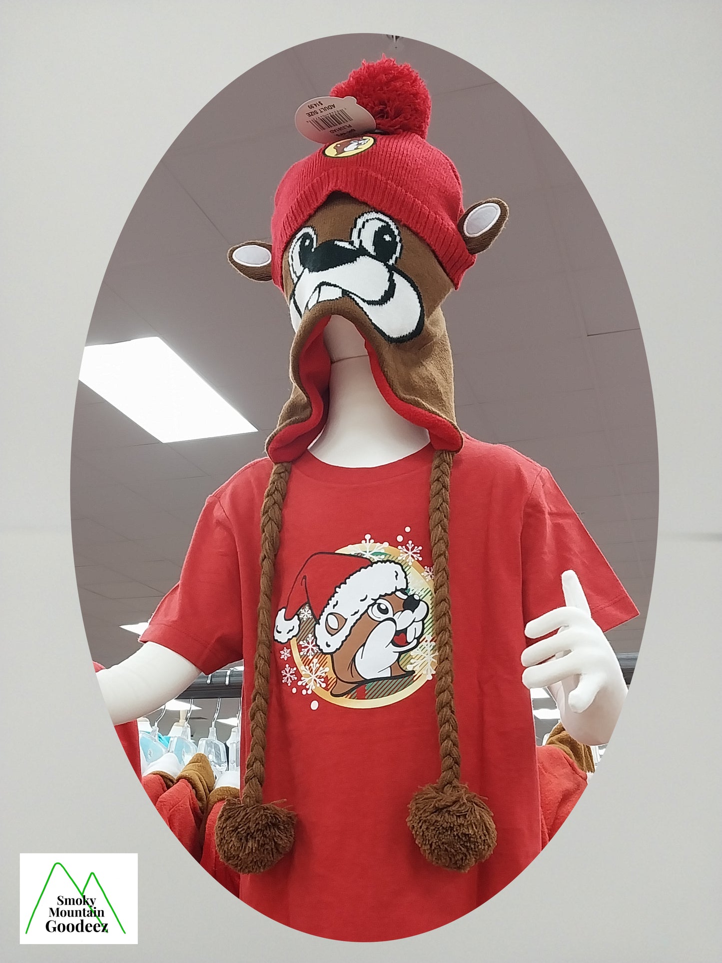 Buc-ee's Ear Cover Tie Closed Hat