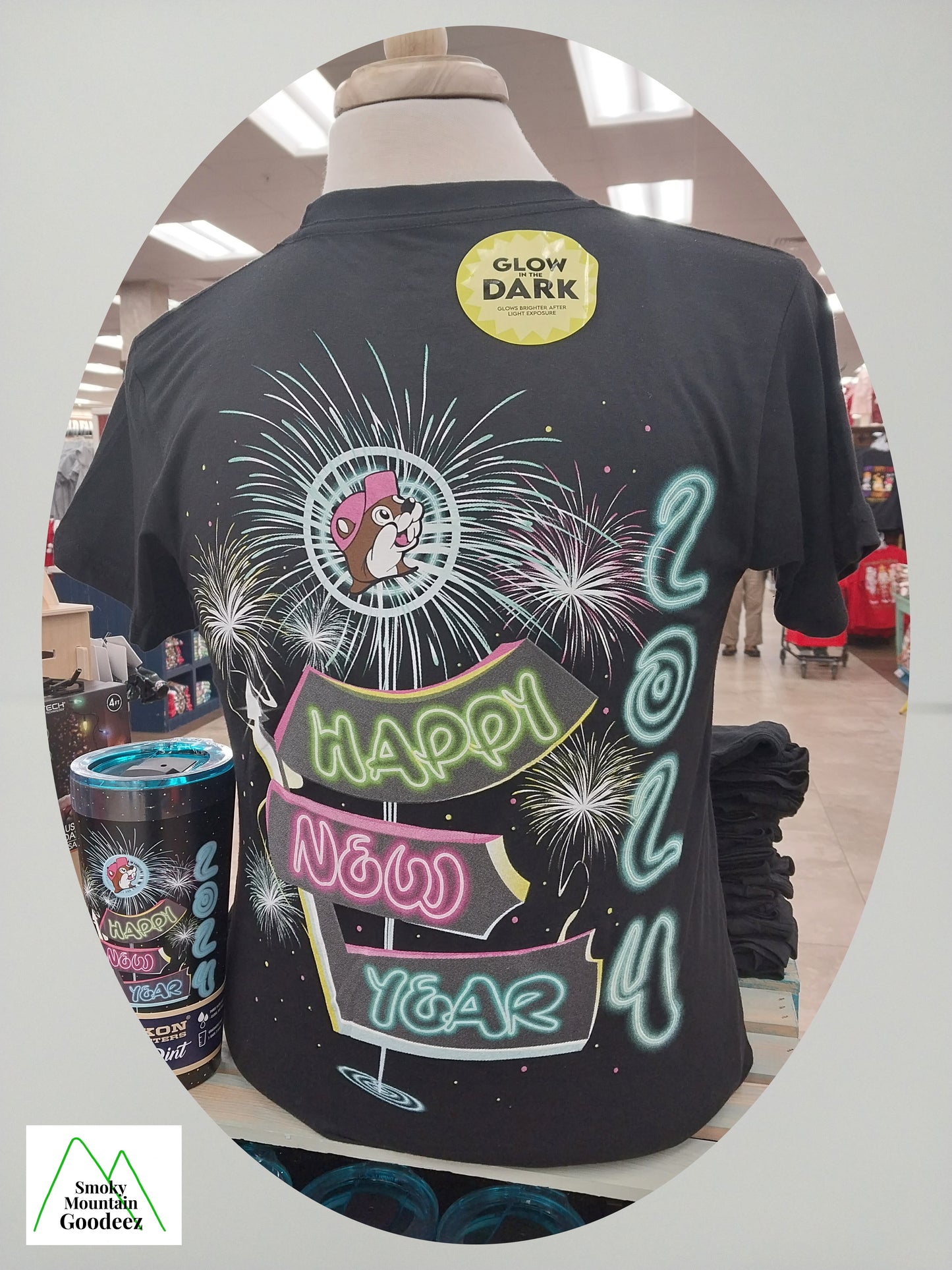 Buc-ee's New Year 2024 Glow In the Dark Celebration T - Shirt