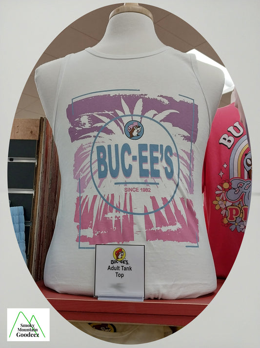 Buc-ee's White Palm Tree Tank Top Shirt