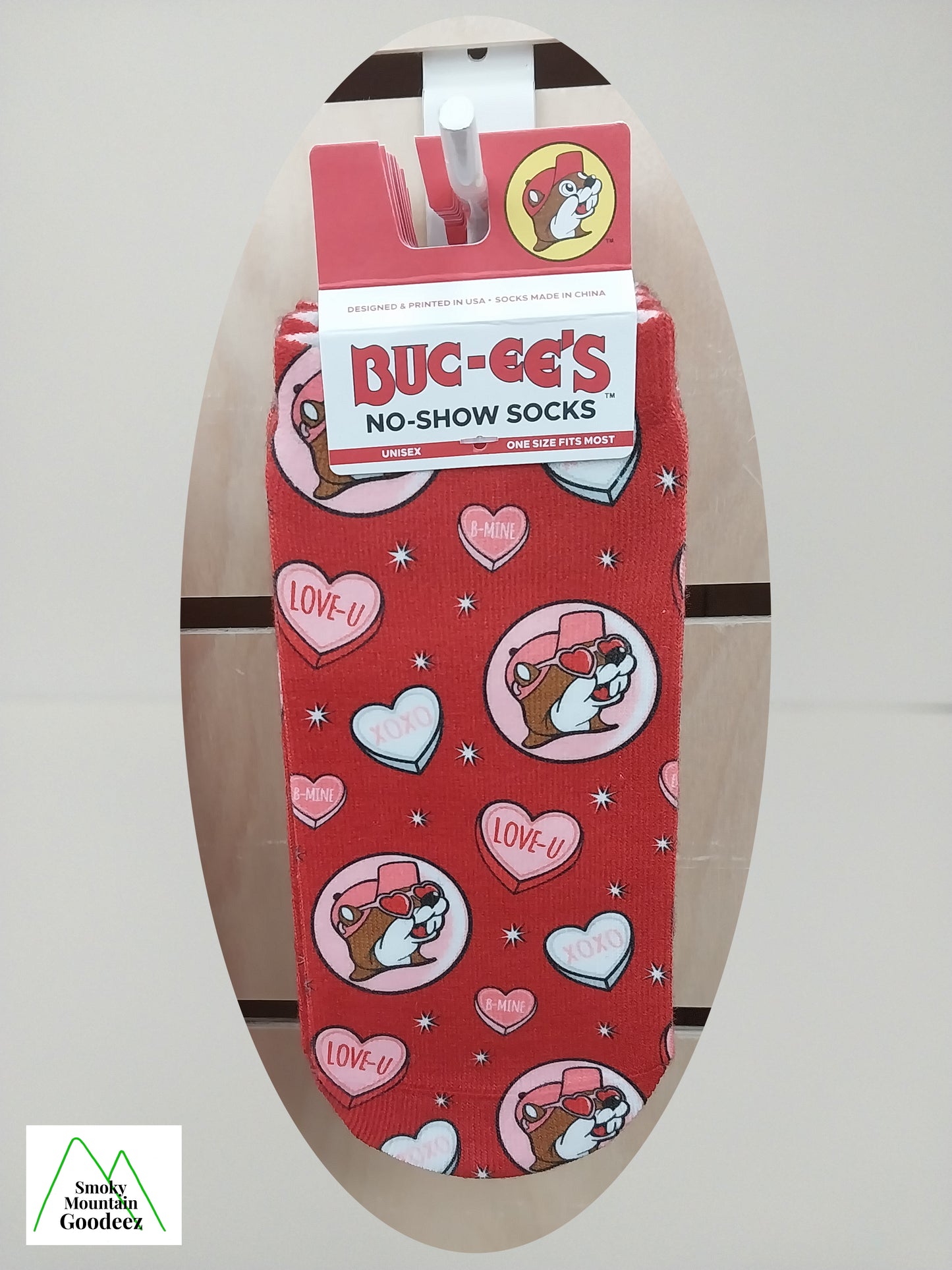 Buc-ee's Limited Edition Valentine's No Show Socks
