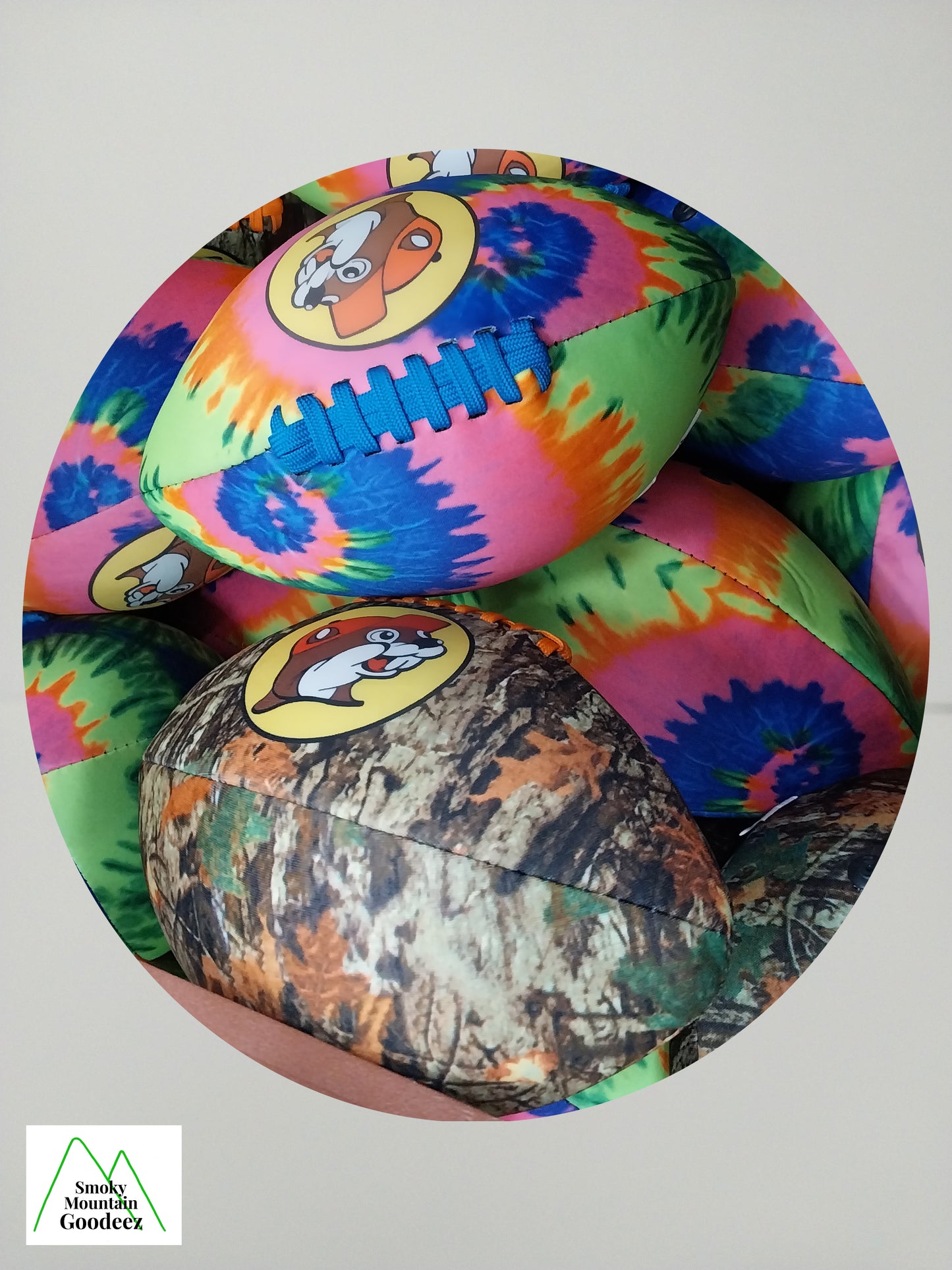 Buc-ee's Soft Camouflaged or Tie Dye Toy Football