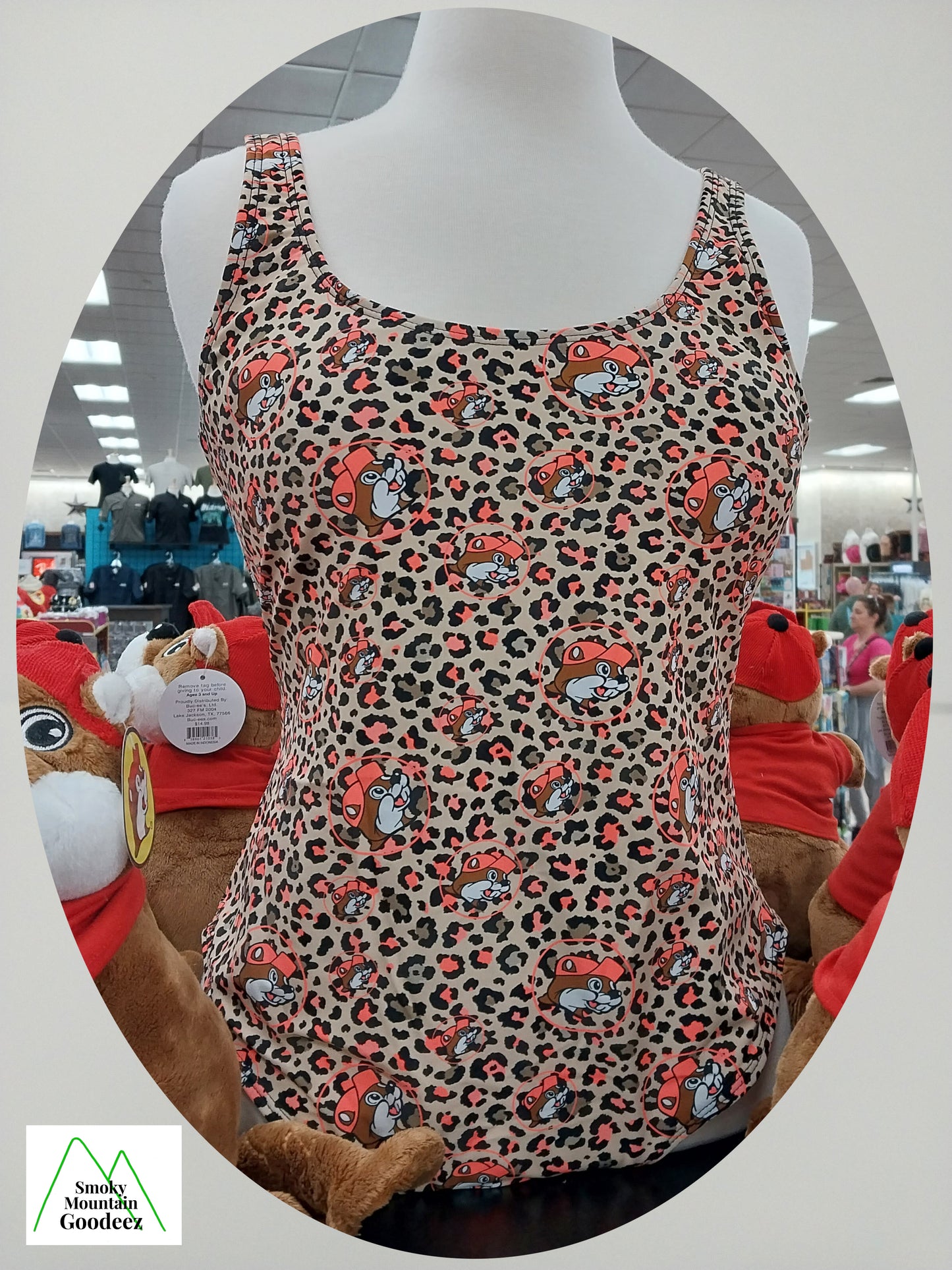 Buc-ee's Leopard Print One Piece Swimsuit