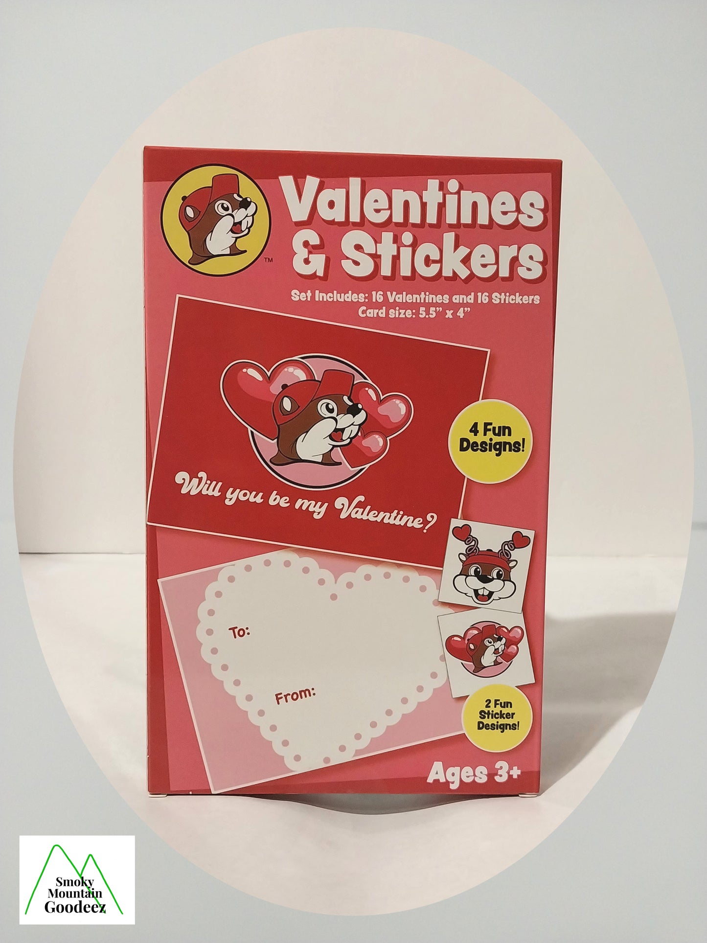 Buc-ee Lovers Pack of Valentine's and Stickers