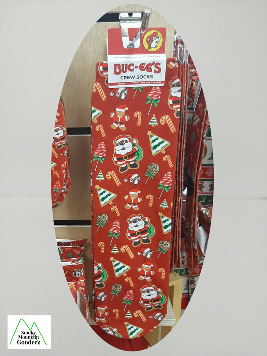 Buc-ee's Limited Edition Christmas Adult Crew Socks