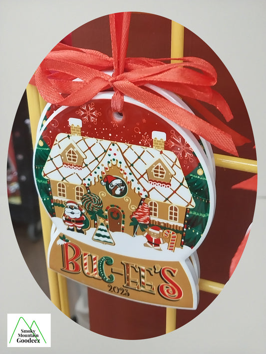 Buc-ee's Ceramic Christmas Tree Ornament D